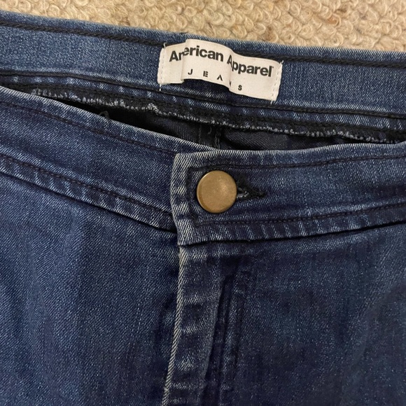 American apparel NAVY high waisted easy jeans XS - Picture 2 of 4